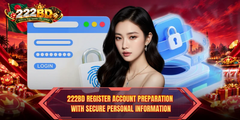 222BD Register account preparation with secure personal information