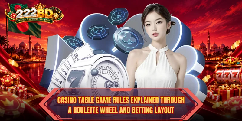 Casino Table Game Rules explained through a roulette wheel and betting layout. Casino Table Game Rules explained through a roulette wheel and betting layout.