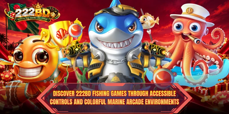 Discover 222BD Fishing Games through accessible controls and colorful marine arcade environments.