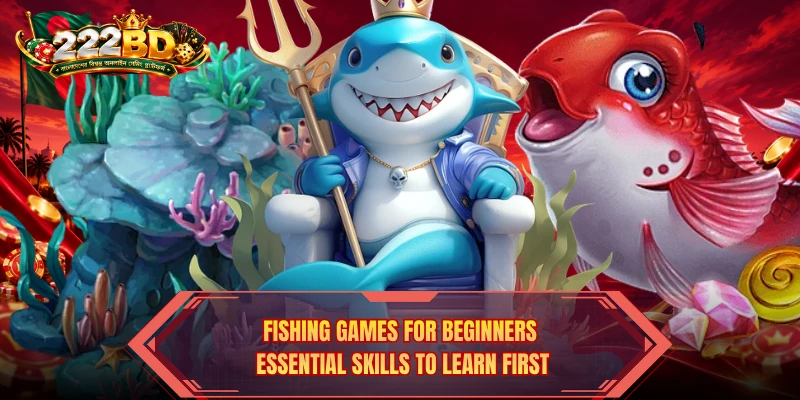 Fishing Games for Beginners with colorful fish and simple arcade controls