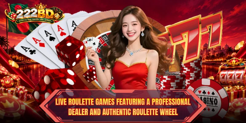 Live Roulette Games featuring a professional dealer and authentic roulette wheel