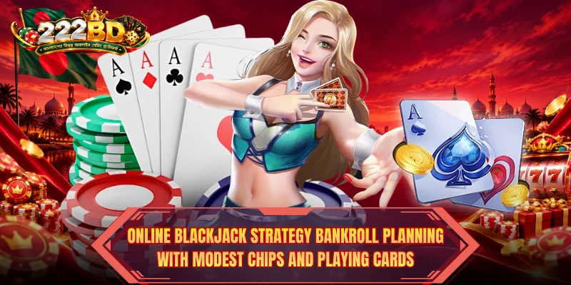 Online Blackjack Strategy bankroll planning with modest chips and playing cards Online Blackjack Strategy bankroll planning with modest chips and playing cards