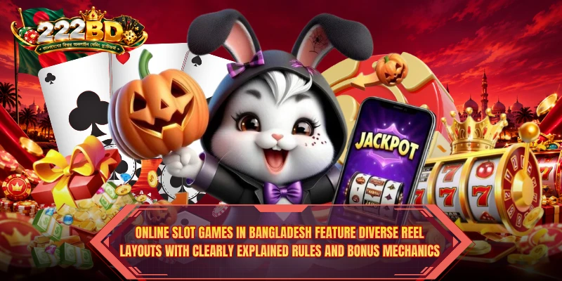 Online Slot Games in Bangladesh feature diverse reel layouts with clearly explained rules and bonus mechanics.