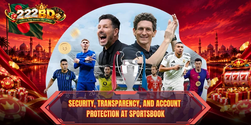 Sportsbook Features on 222BD highlighting account security payment transparency and user protection